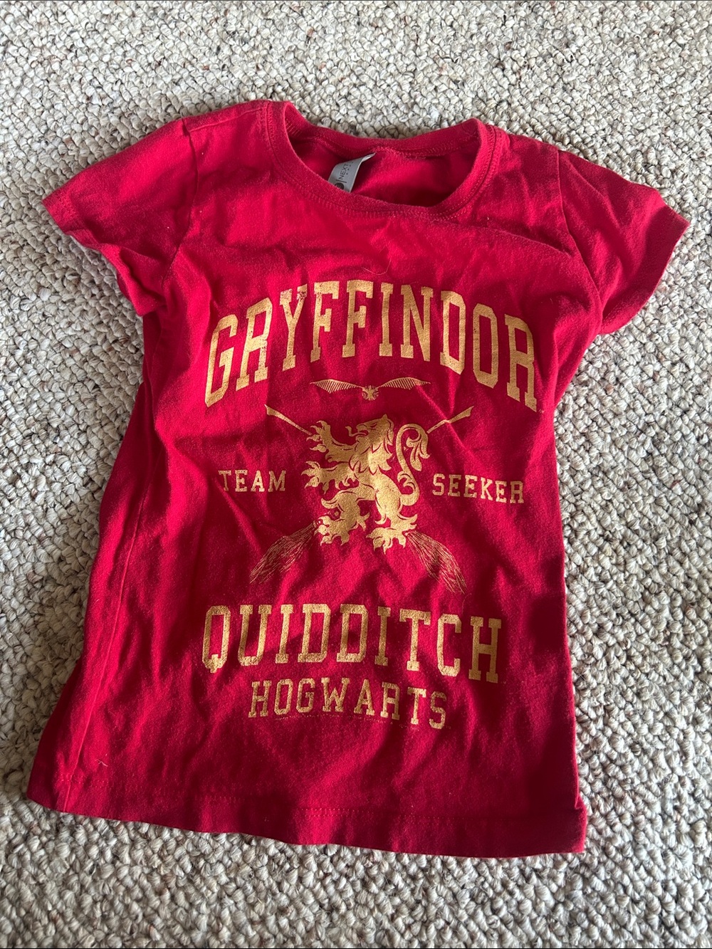 Harry Potter Gryffindor Girls' Red Quidditch Tee